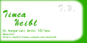 timea weibl business card